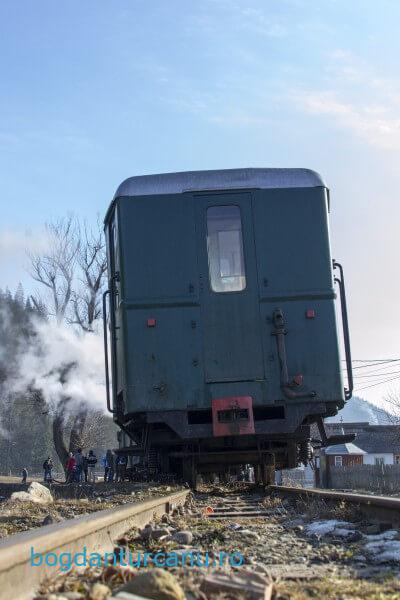 Cu mocanița Huțulca la Moldovița, Suceava, România.