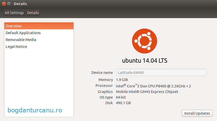 Ubuntu 14.04 LTS pe Dell Latitude E6400