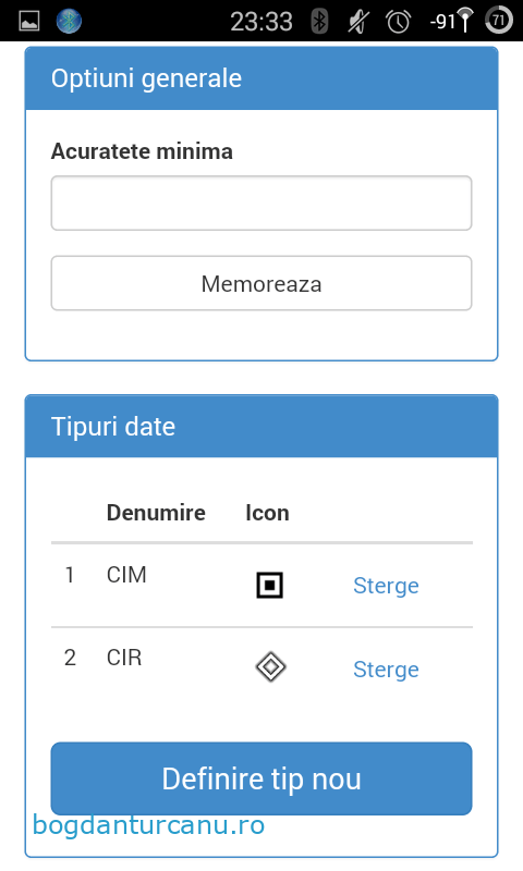 Aplicație web: salvare POI si export in fișier .KML