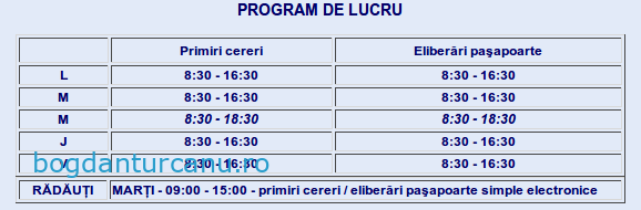 Surprize plăcute: program până la 18:30 la instituții publice