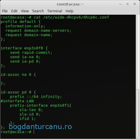 Orange Romania - Dual Stack IPv4/IPv6 -  fisier configurare client dhcp6